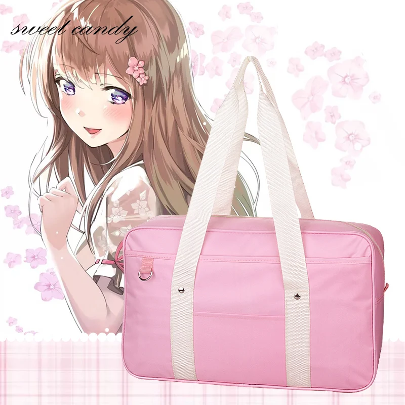 

girlstyle Japanese School Uniform Handbags High College Students JK Uniform bag Teenagers Unisex Shoulder Bags Oxford Travel Bag