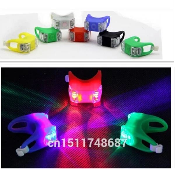 Sale 1pcs Mini Waterproof Silicone mountain Bike Light Cycling Beetle Warning lights Front Rear Tail Lamp Bicycle light BL8023 0