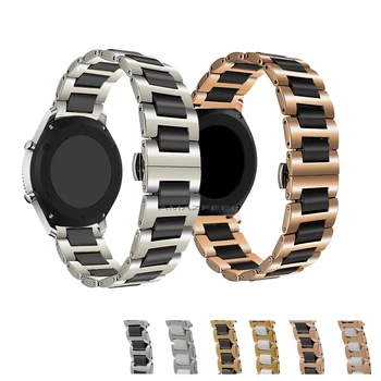 

Ceramic Stainless Steel Watch Strap for Samsung Galaxy Watch 42mm 46mm Bracelet Gear S3 Classic Frontier Watch Band 20/22mm