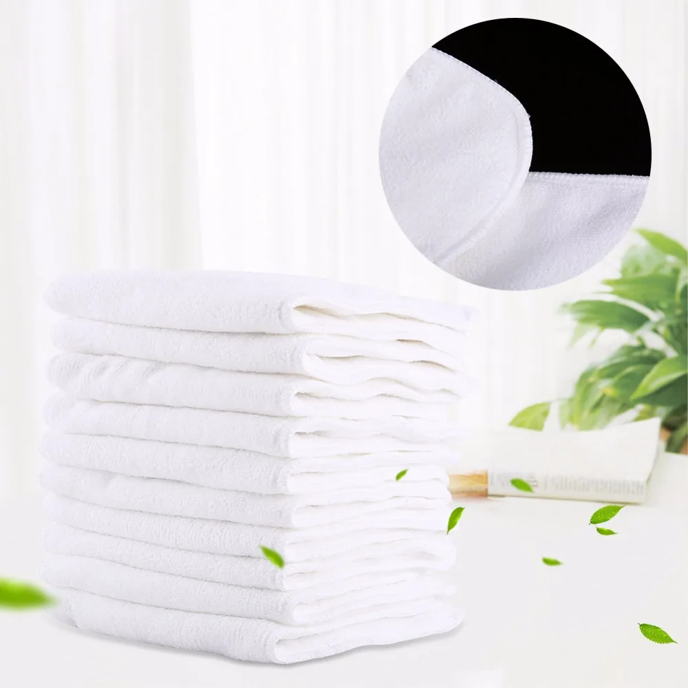 10PCS/set Baby Diapers Liner Pad Washable Reusable Layers Soft Diaper Pad Insert Superfine Fiber