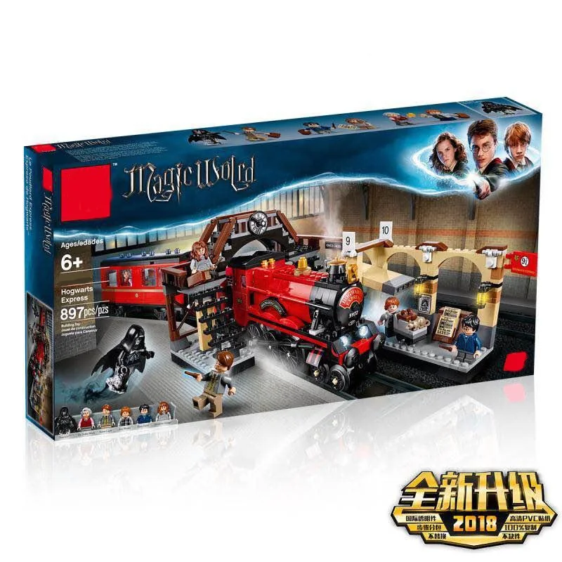 

NEW Harry Magic Potter Hogwarts Express Train Compatible with legoingly Harry Potter 75955 Building Blocks Bricks Christmas Toys