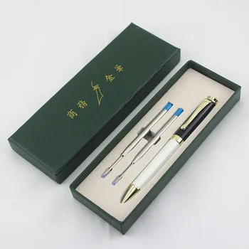 

Luxury pens Jinhao Pure Platinum Golden engraved pattern Colour Business office Medium nib Ballpoint Pen New
