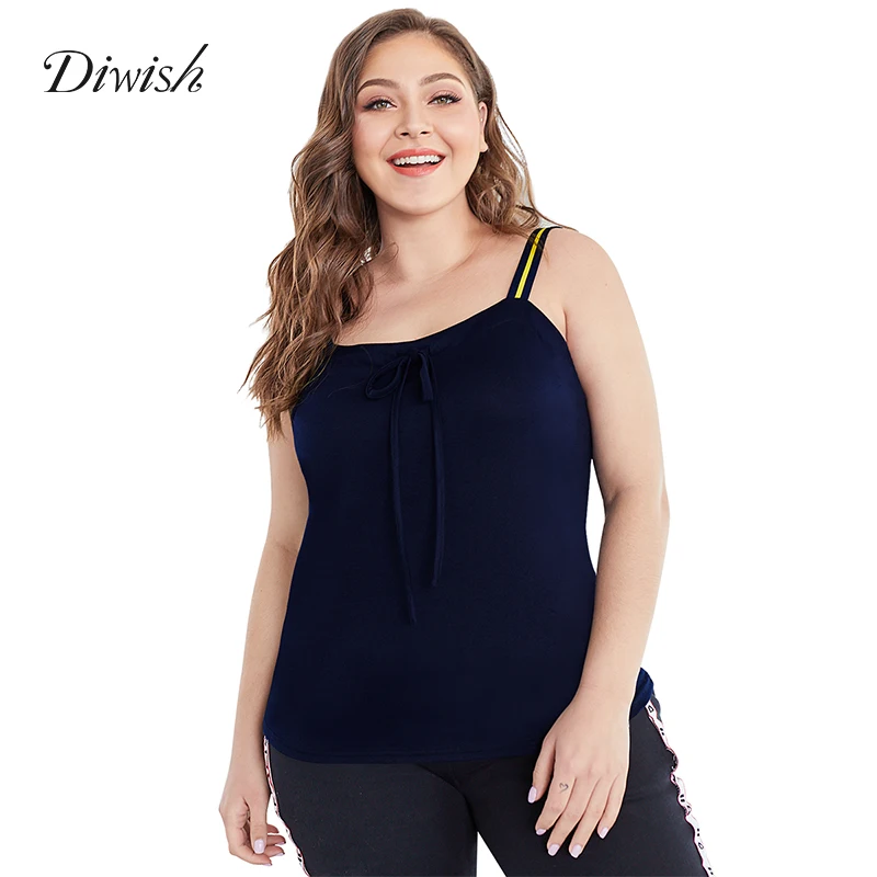 

Diwish Sport Black Top Women Spaghetti Strap Top Backless Women Tank Top Sexy Casual Ladies Summer Tops Plus Size XL-4XL