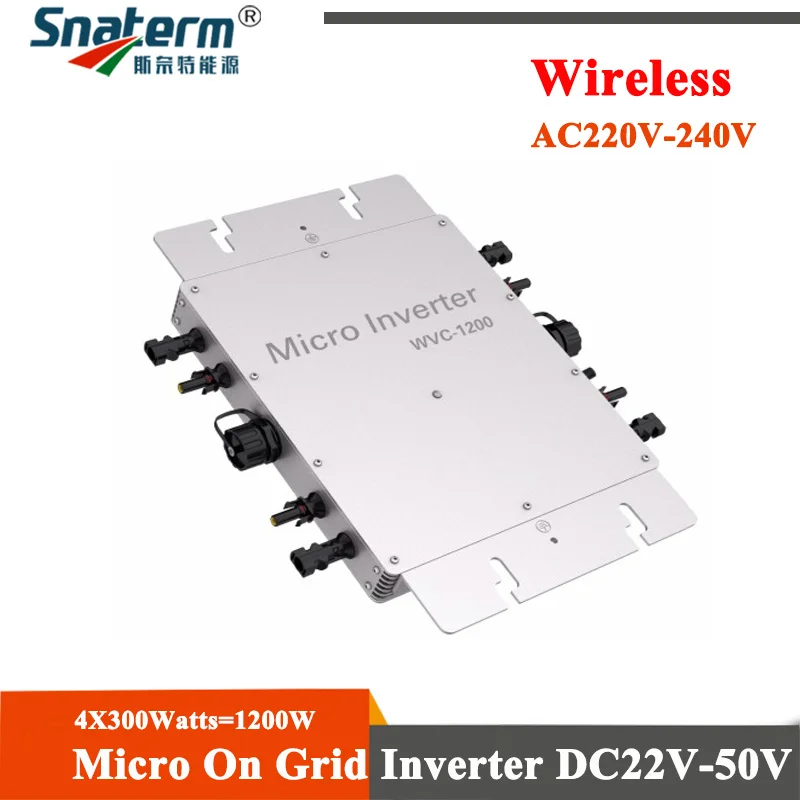 MPPT микро Сетка Tie Inverter1200W чистая Синусоидальная волна солнечный инвертор 22 50V DC