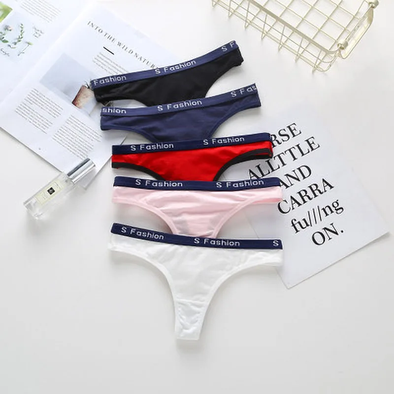 

2019 Hot T String Thongs Knickers Women Underwear Letter Sexy Lingerie Panties for Women High Quality G-string Waist Panties