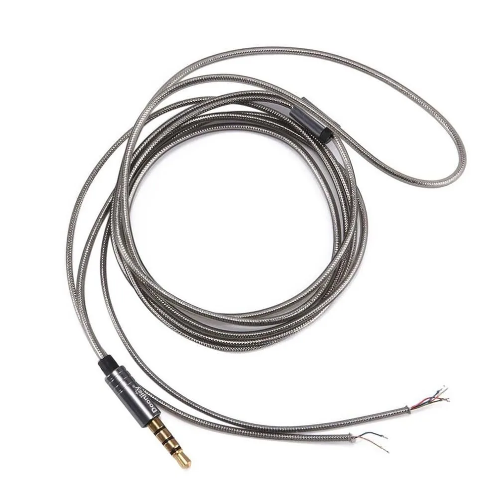 

1.5M HIFI Earphone Cable 3.5mm Jack Earphone Headphone Audio Cable Repair Replacement Cord Wire Earphone Cable 4-pole plug DIY