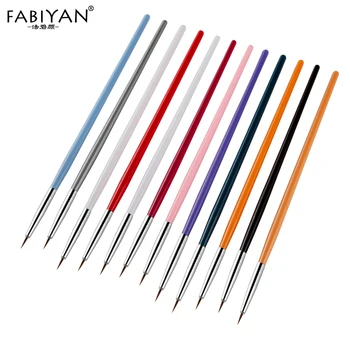 

12PCS/Set Colorful Nail Art Liner Thin Painting Brush Design Dotting Pen Acrylic Fine Tips Drawing Lines Flower Tool Manicure