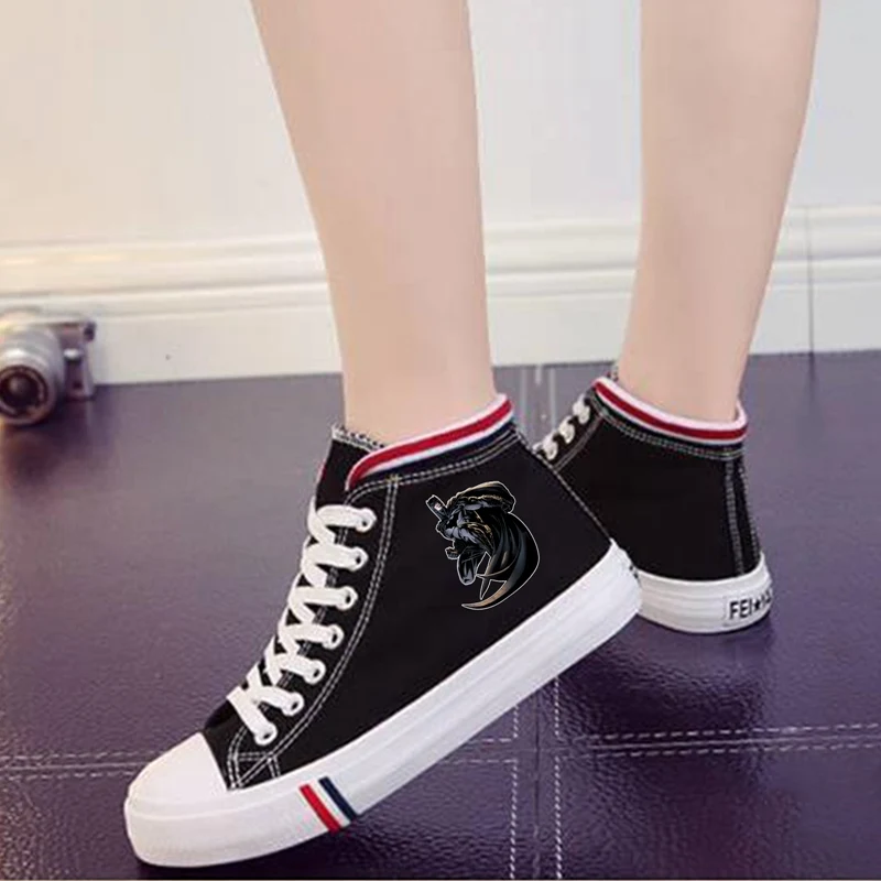 DC Comic Superhero Justice League BatmanThe Dark Knight Cartoon Women's High-top Double Canvas Shoe