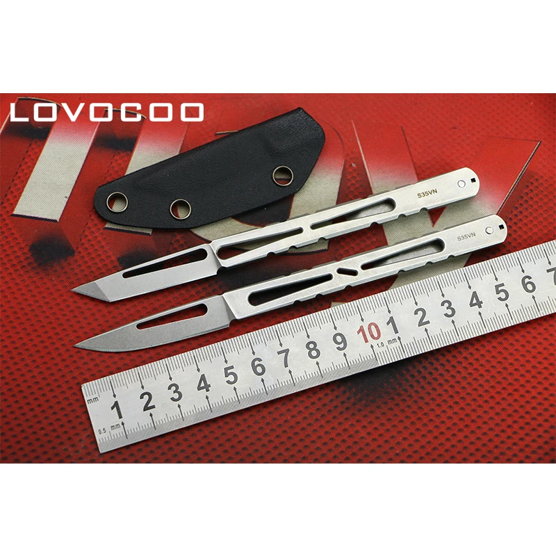 

LOVOCOO Tactical II fixed CPM S35vn blade knife outdoor knives hunting straight knife KYDEX Sheath camping survival EDC tools