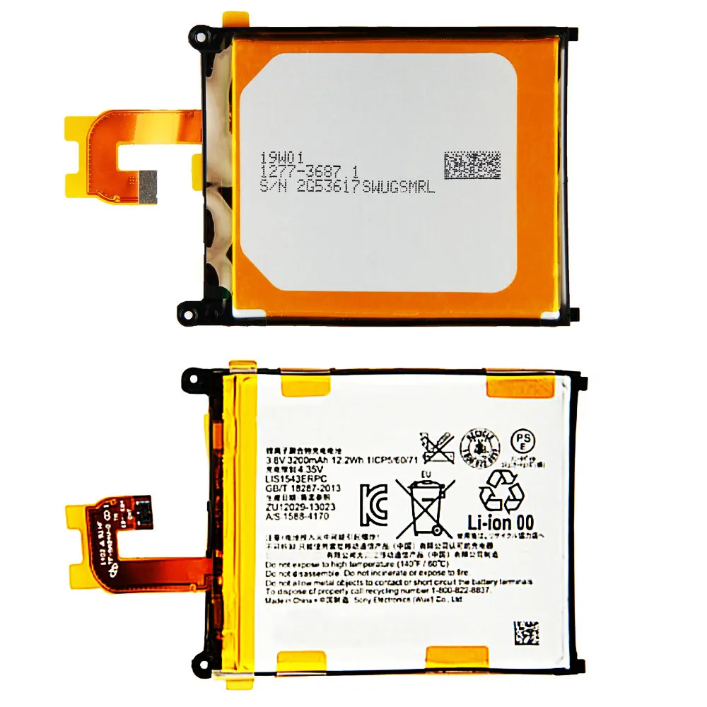 Высокое качество Замена батареи Аутентичные 3200mAh LIS1543ERPC для Sony Xperia Z2 L50T D6502 D6503 L50