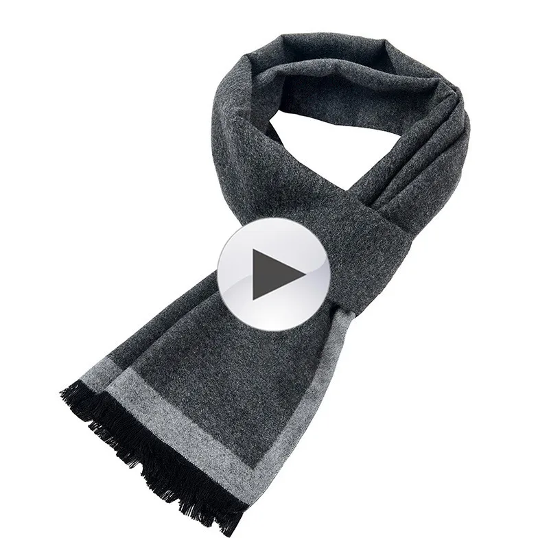 

Winter Scarves 2018 New Brand Winter Men's Gift Gray Striped Scarves Business Gentleman,Cashmere Scarf ,Men Scarves,Bufanda Wrap