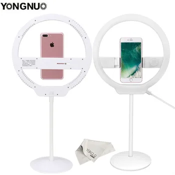 

Pink YONGNUO YN128 Camera Photo/Studio/Phone/Video 128 LED Ring Light 3200K-5500K Photography Dimmable Ring Lamp