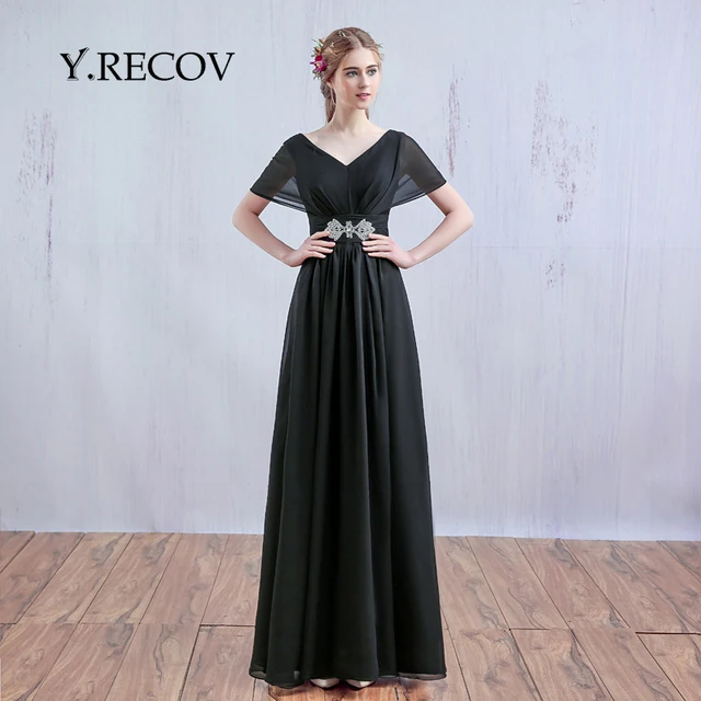 Chiffon Black Bridesmaid Dresses