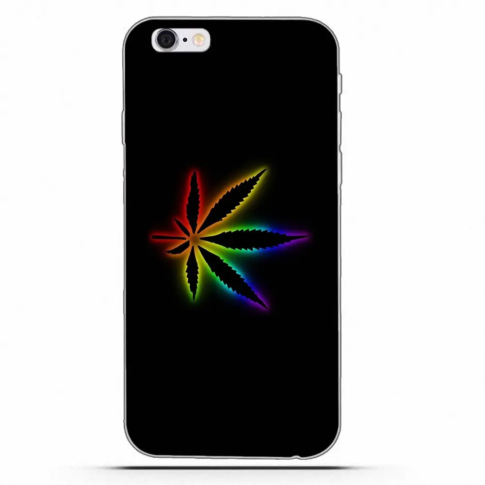Чехол Wexoeq для сотового телефона с рисунком пеньковых листьев Apple iPhone X 4 4S 5 5C 5S SE 6 6S