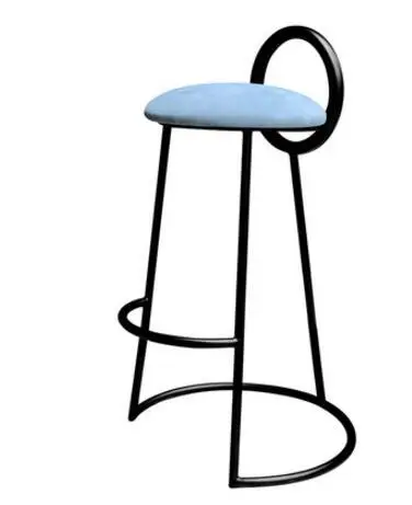 Железное искусство барное кресло скандинавский передний стол высокая нога барный стул молочный чай магазин Кафе Стул корейский барный