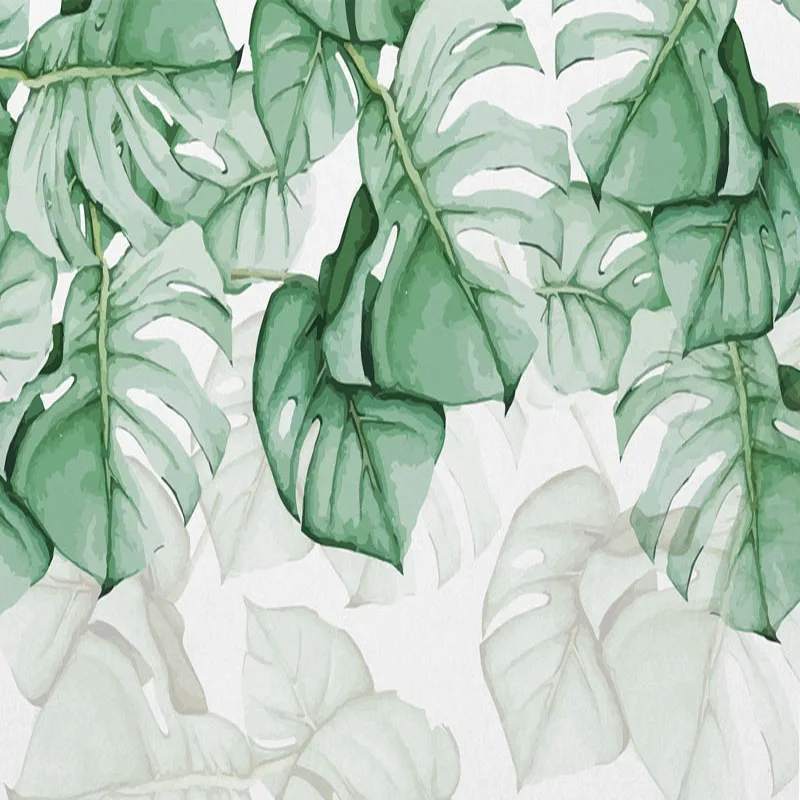 Fotomural 3D de pared Plantas tropicales al óleo Minimalista MURALES 3D DE PARED Naturaleza Novedades OUTLET PRIMAVERA