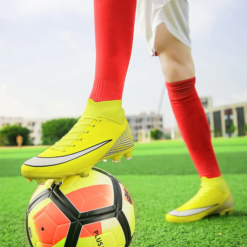 Deporte de los hombres zapatos de fútbol tobillo alto futbol calzado | botas de futbol joma de fútbol al aire libre Atlético zapatillas adultos zapatillas de deporte