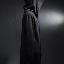 Новинка! мужская одежда с капюшоном на молнии свитер верхняя одежда осенняя и зимняя средней длины размера плюс