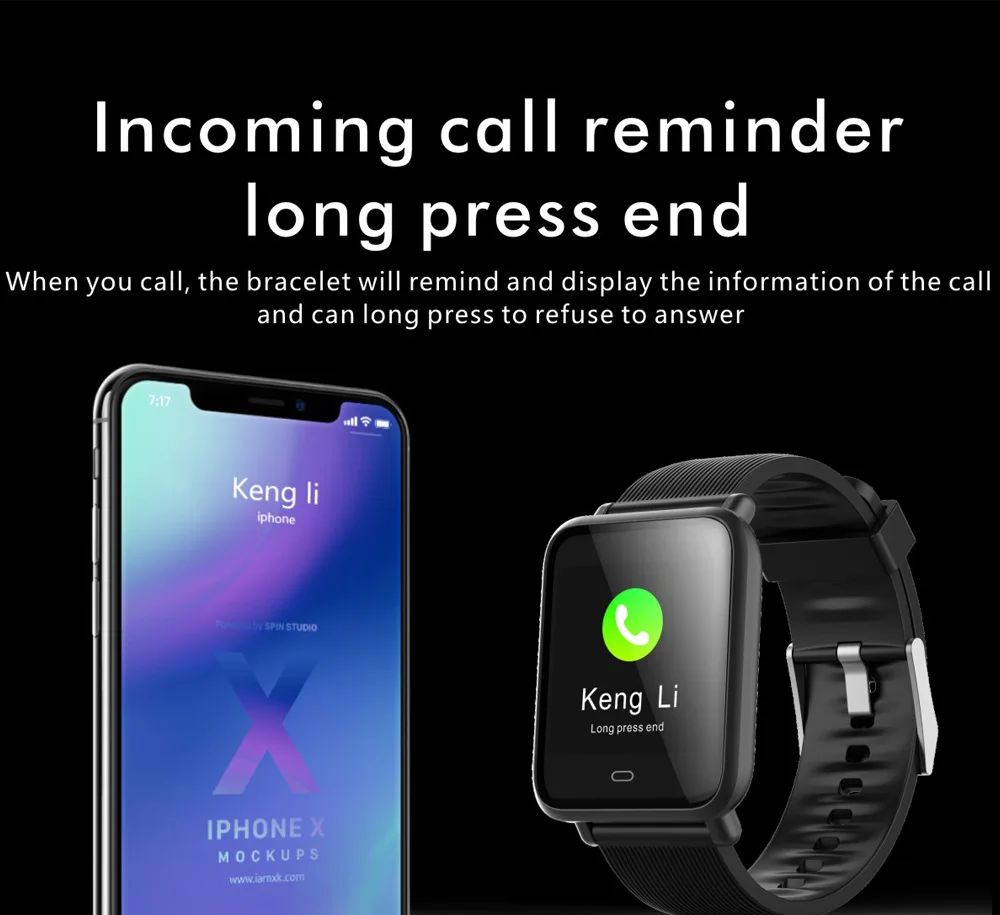 q9 colorful screen waterproof sports smart watch