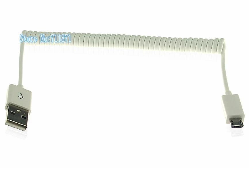 Car use Helical spring telescopic Micro USB line Wire Tablet Mobile phone charging data transfer Car USB 5P Micro Cable