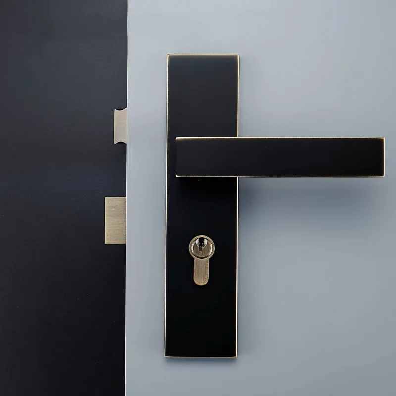  Elegant Luxury 1Set European Pure Brass Door Lock Set Interior Silent Door Lock Living Room/Bedroom - 33048284045