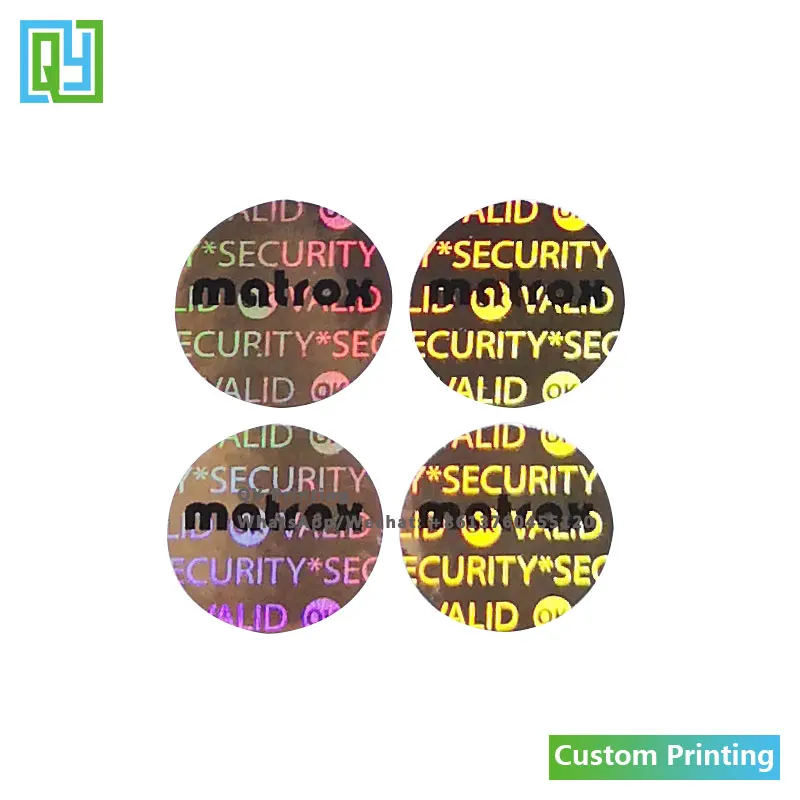 10000pcs 14x14mm 무료 배송 사용자 정의 인쇄 보안 3D 실버 홀로그램 스티커 브랜드 마크 로고 이름 보안 인감 레이블