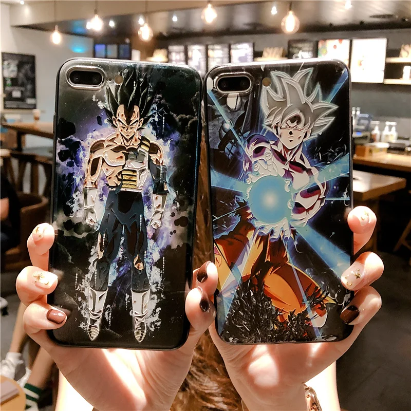 

3D Embossed Japanese Cartoon Dragon Ball GoKu phone case for iPhone X XS Max XR 6 6S 7 8 Plus Soft tpu cover cases Capa fundas