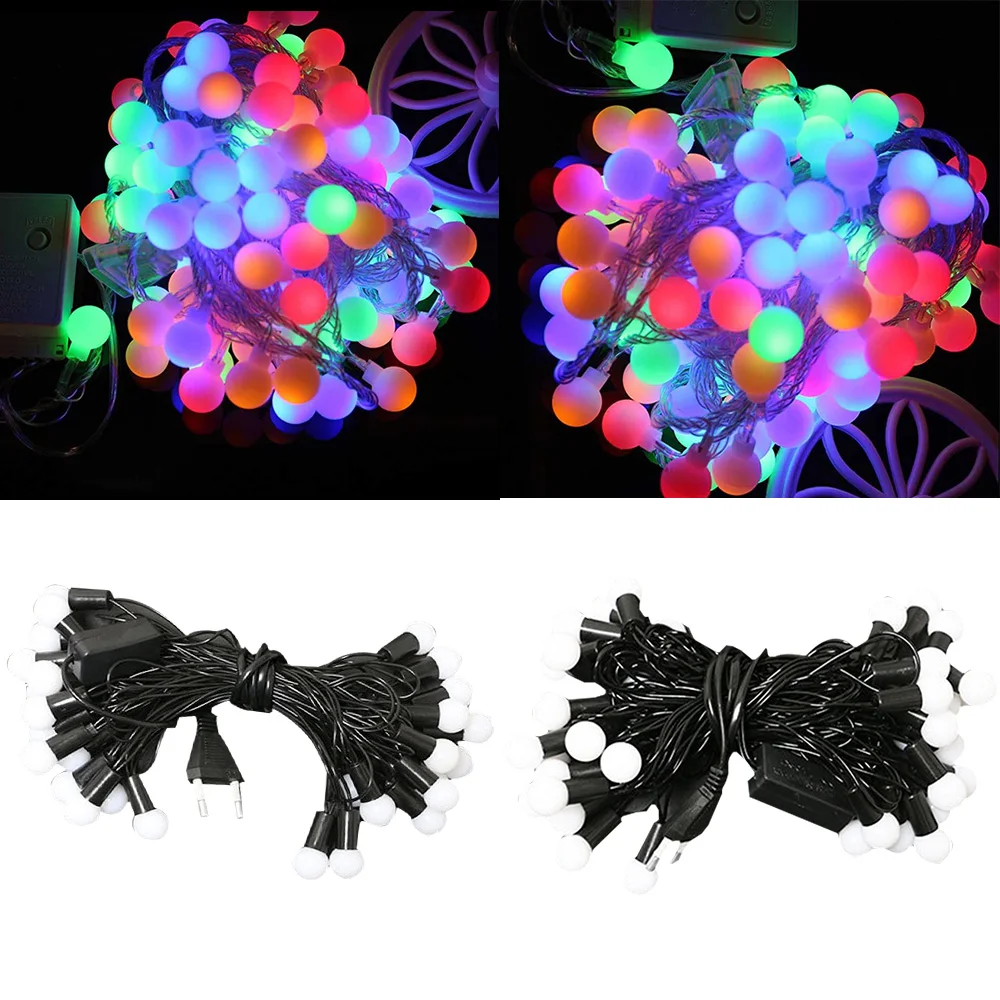 Светодиодные круглые шаровые гирлянды рождественские украшения могут быть использованы в гостиной Праздничная Вечеринка макет
