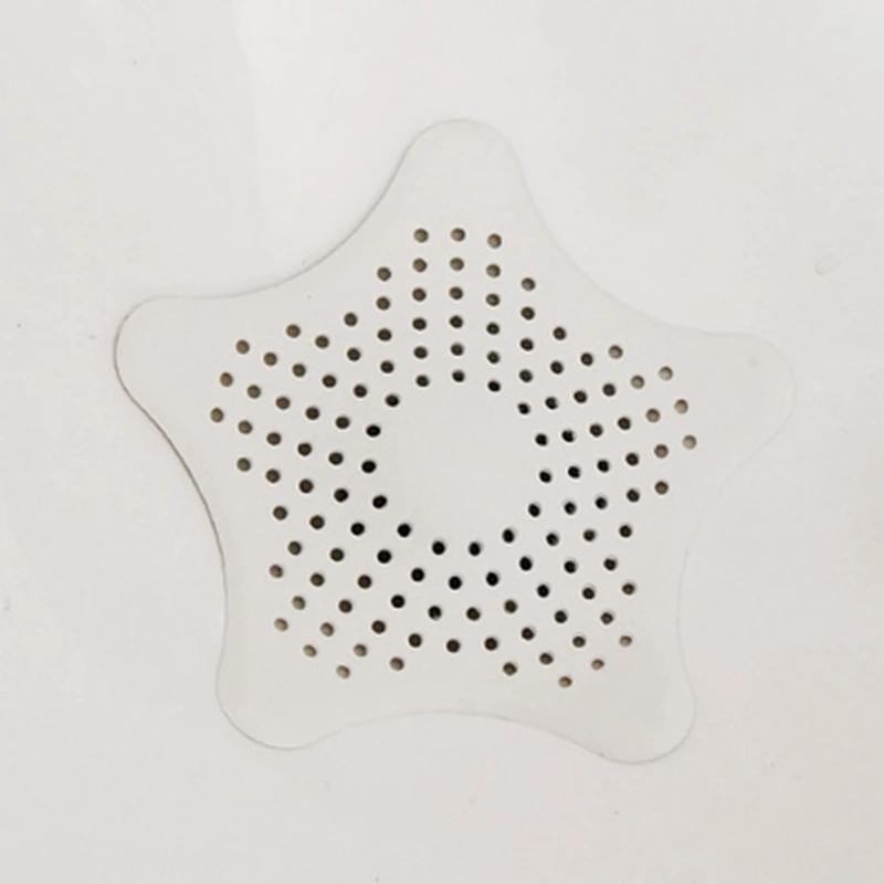 Ванная комната Кухня канализационная Звезда фильтр силиконовый анти-блокирующий фильтр в разные цвета аксессуары для ванной кухни - Цвет: white