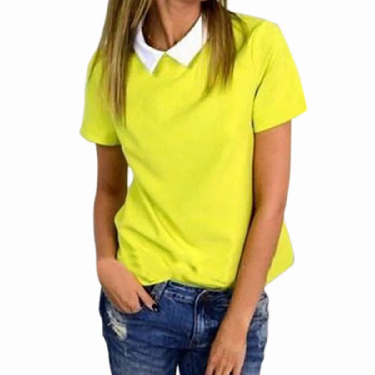 Hot Sale Women Blusas 2017 Summer Blouses Peter Pan Collar