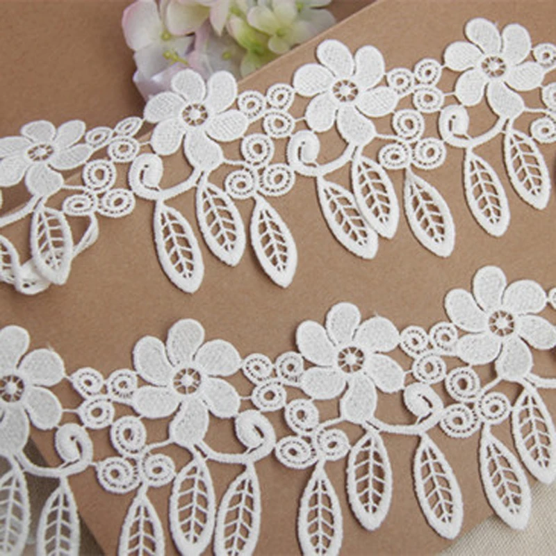 10yards/lot White Tassel Lace Trim,7cm Decoration Water Soluble Fringe