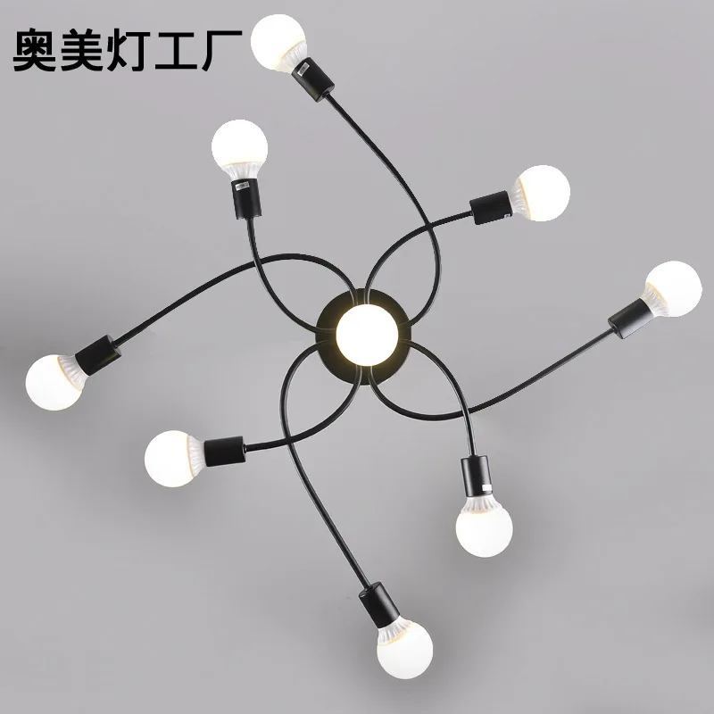 Vintage LED techo Lámparas para sala iluminacion Techo Luz Iluminación accesorio E27 interior Iluminación zxd0034