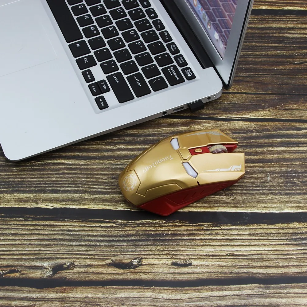Чуи Железный человек беспроводная мышь бесшумный 2 4G Оптическая USB игровая 1600