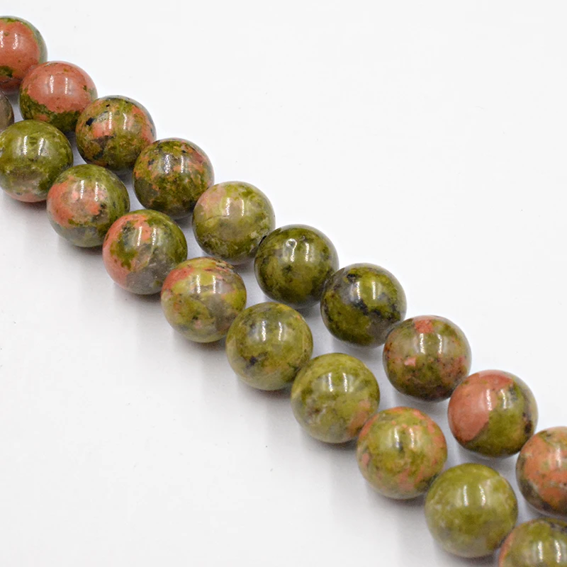 Natural Stone Unakite Round Beads Wholesale Loose Beads for Jewelry Making Accessorie 4-12mm DIY Free Shipping