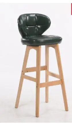 Твердые деревянный барный стул современный ровные цилиндры стул назад барный стул передний стол кассира высокий стул бытовой
