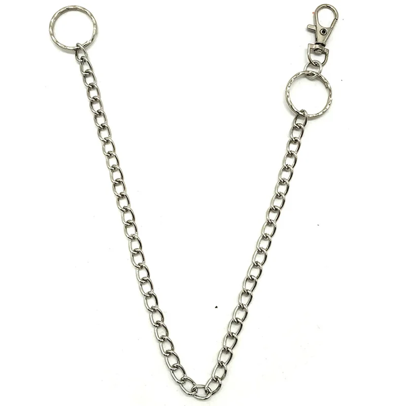 

Pant Chain for Unisex Fashion Punk Trousers Chain Jeans Pants Keychain Silver Ring Clip Keyring Men Jewelry