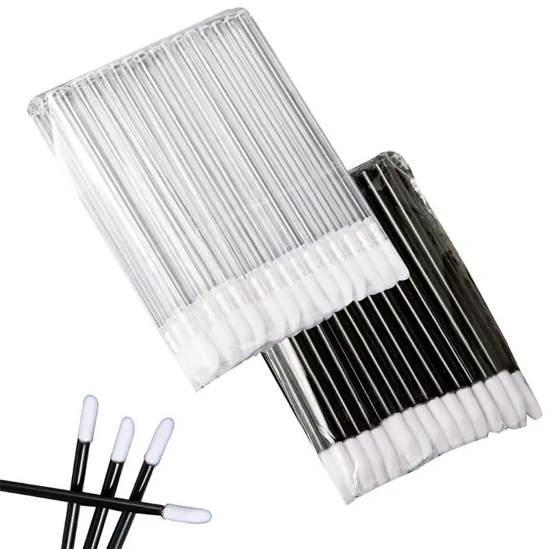 Best 50pcsset Disposable Makeup Lip Brush Lipstick Gloss Wands Applicator Make Up Beauty Tools Travel Kit maquillage (37)
