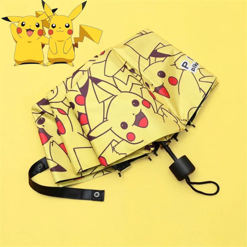 

Hot New Japan Anime Pikachu Umbrella Cosplay Props Cartoon Loveliness Folding Umbrella Parasol Fancy Funny Gift