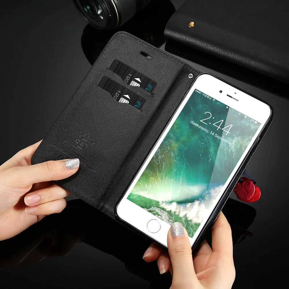 Кожаный чехол FLOVEME для iPhone 6 S 7 Plus 5 5S SE 4 держатель карт флип телефона чехлы