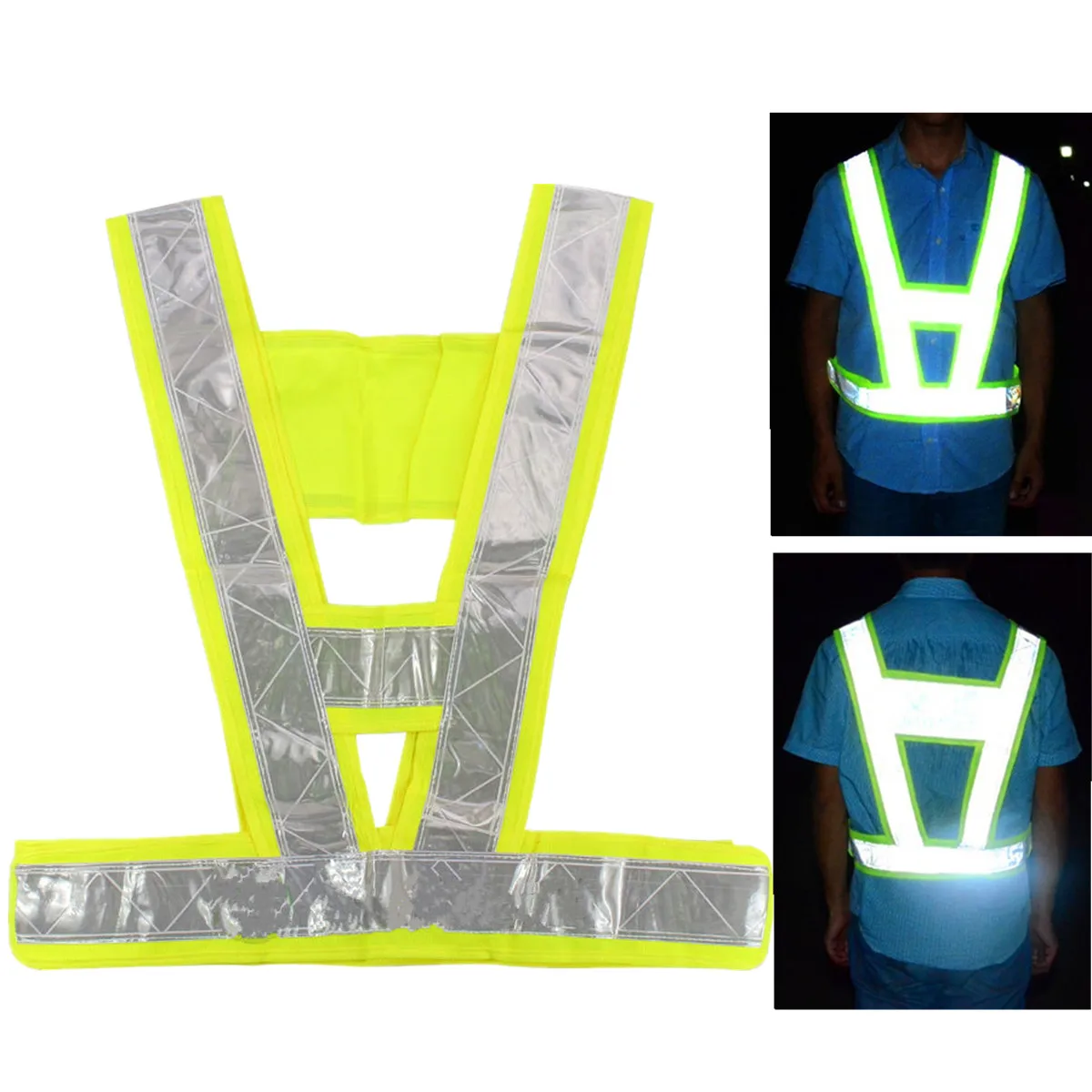 Reflective Safety Vest Jacket Traffic Security Vest High Safety Visibility Reflective Stripe Gear Outdoor Cycling Running Vest Reflective Safety Vest Jacket Traffic Security Vest High Safety Visibility Reflective Stripe Gear Outdoor Cycling Running Vest