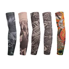 Рукава от солнца для вождения чулок для руки новинка хорошее качество Дракон и тигр временная татуировка рукав реальный эффект 5 шт./лот