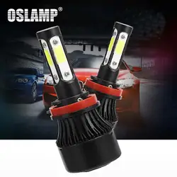 Oslamp 4 стороны светлые 100 W 10000lm H4 H13 Hi lo H7 H11 9005 9006 автомобилей Светодиодный лампы фар авто налобный фонарь со светодиодами 12 v 24 v