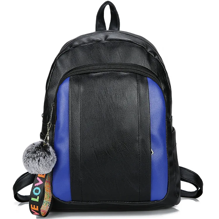 new pu leather simple backpack large capacity brand girls student