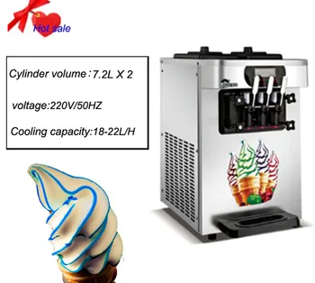 

The 220V / 110V of 3 flavors table top soft serve ice cream machine / ice cream making machine