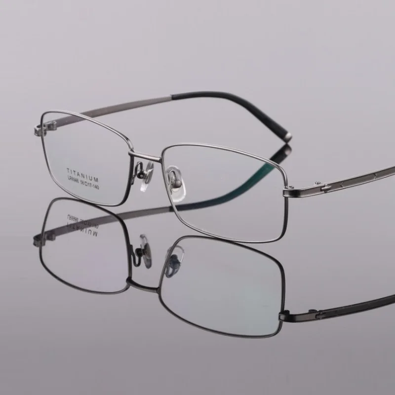 Full Rim Light Mens Titanium Frame Photochromic Prescription Glasses Black