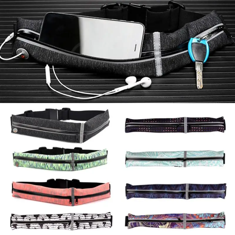 

Ultra-thin Running Waist Pouch Bag Lightweight Sport Belt Waist Pack Fits for iPhone 6 6s 7 for Men Women with Hidden Pouch