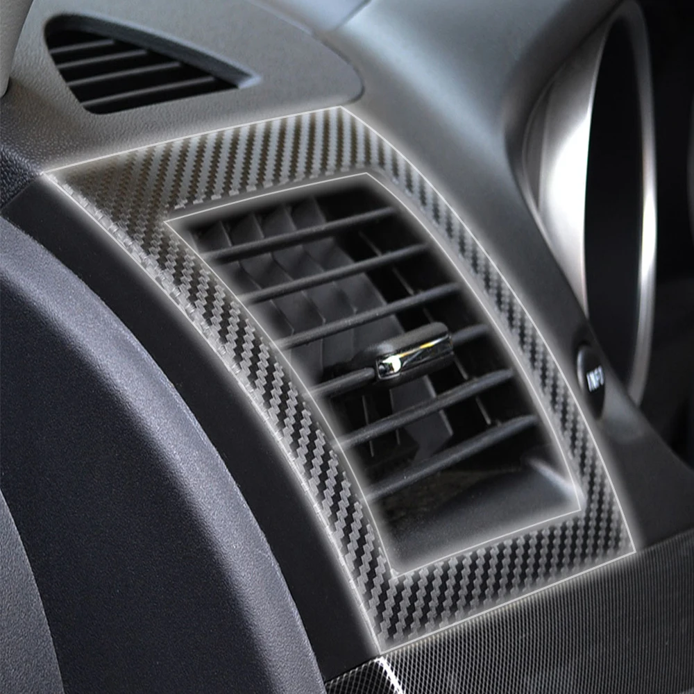Car Air Conditioning Outlet Sticker For MITSUBISHI Lancer EX 2010 2011 2012 Carbon Fiber Car Stickers Car-Styling 2pcs Per Set 5