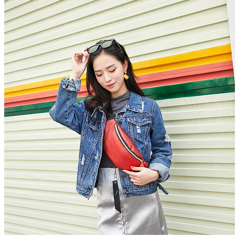 PU Lychee Leather Fanny Pack