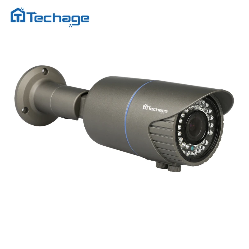 Techage 1080P 2MP 25fps CCTV 48V POE IP камера 2 8 мм 12 моторизованный зум авто объектив Открытый Onvif
