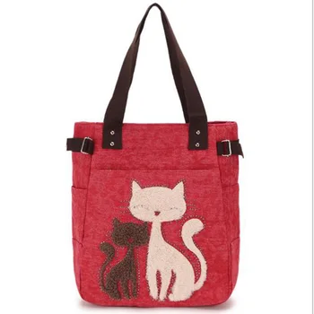 

Best-selling Pet Bag Canvas Cat Pattern Sling Bag Several Colors Available Carrier Handbag Teddy Chihuahua Pet Supplies PB808